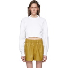 Tibi White Tube Yarn Open Back Sweater