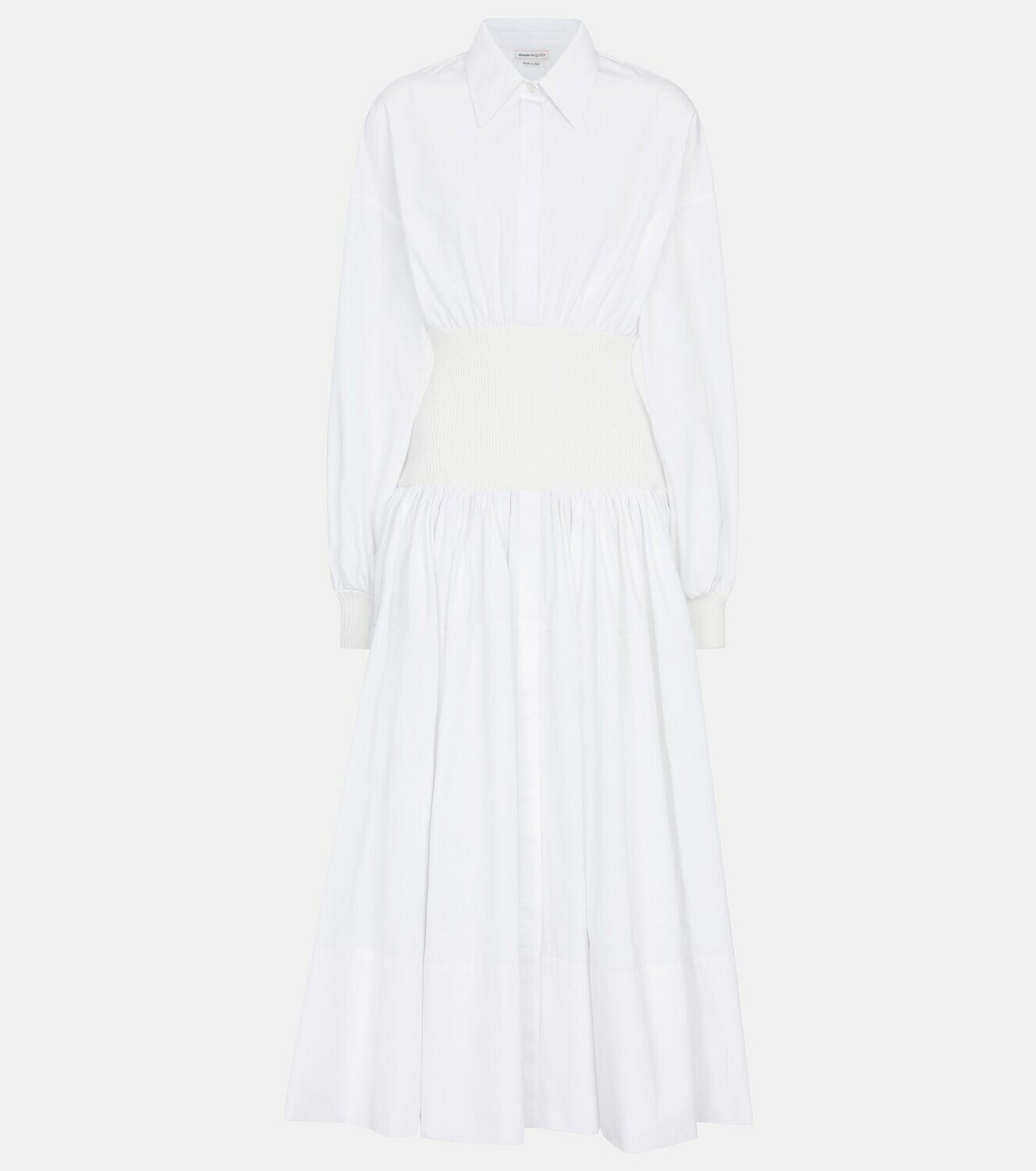 ワンピース Alexander Mcqueen Cotton Dress Alexander McQueen Cotton poplin midi dress Alexander McQueen
