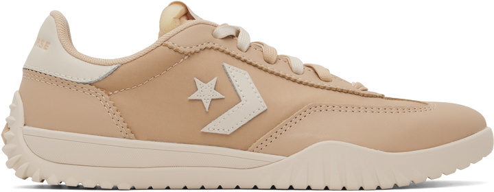Photo: Converse Tan Run Star Nylon & Leather Sneakers