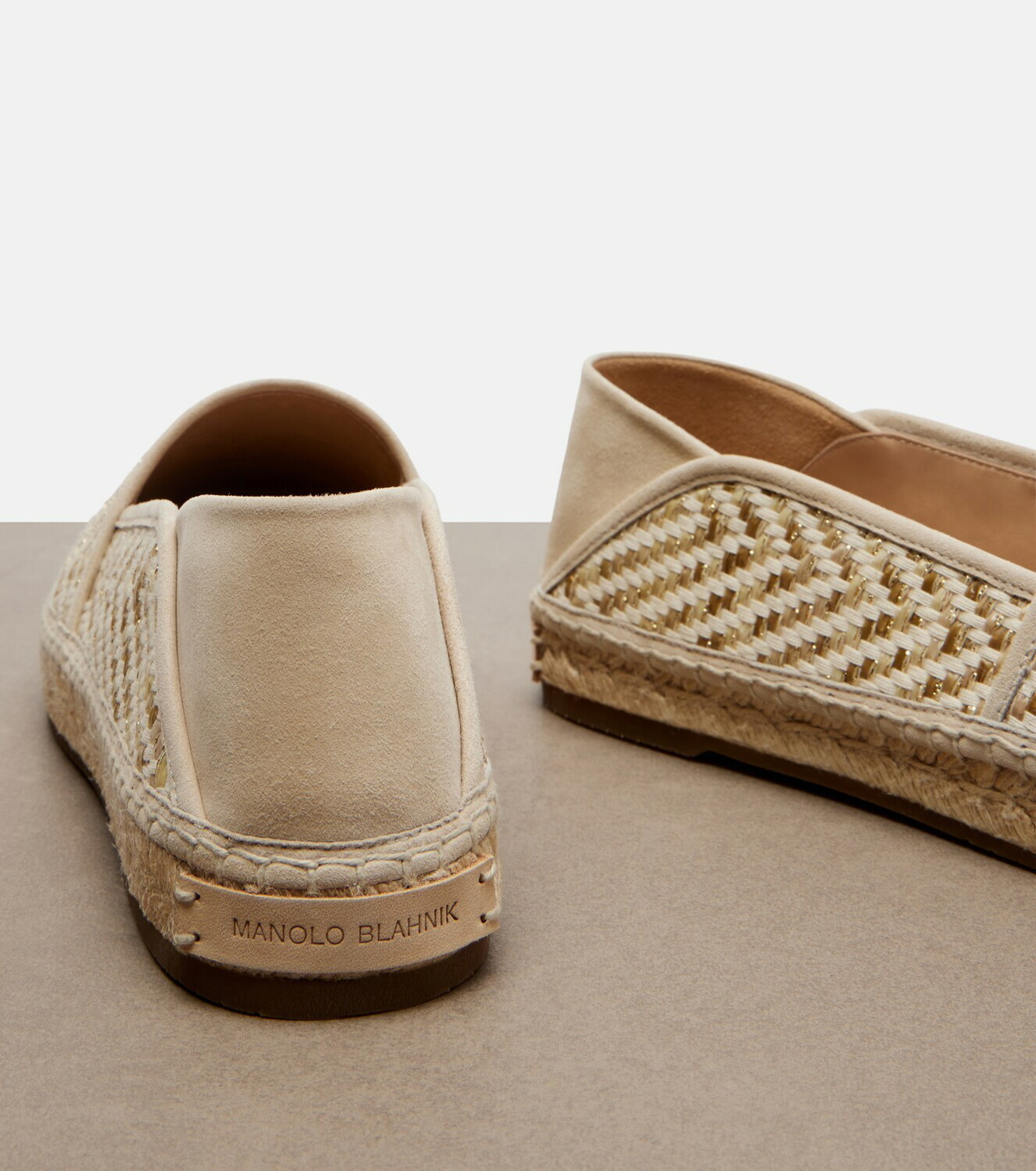 Manolo Blahnik Espadra raffia-effect espadrilles