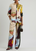 Stine Goya Printed Matte Satin Trousers Multicoloured 1