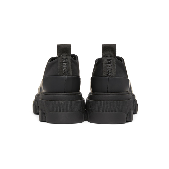 GANNI Black Nylon Winter Hybrid Derbys