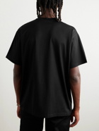 Burberry - Logo-Embroidered Cotton-Jersey T-Shirt - Black