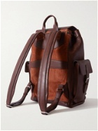 BRUNELLO CUCINELLI - Suede-Trimmed Leather Backpack