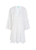 Melissa Odabash May Embroidered Cotton Mini Dress White