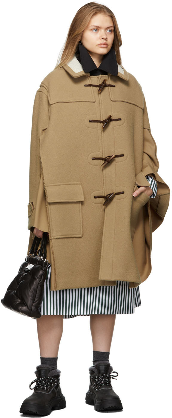 Maison Margiela Beige Toggle Cape Coat Maison Margiela