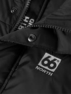 66 North - Dyngja Logo-Embroidered Quilted Recycled-Shell Down Gilet - Black