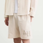 ANNIE HOOD Men's College Seersucker Shorts in Beige