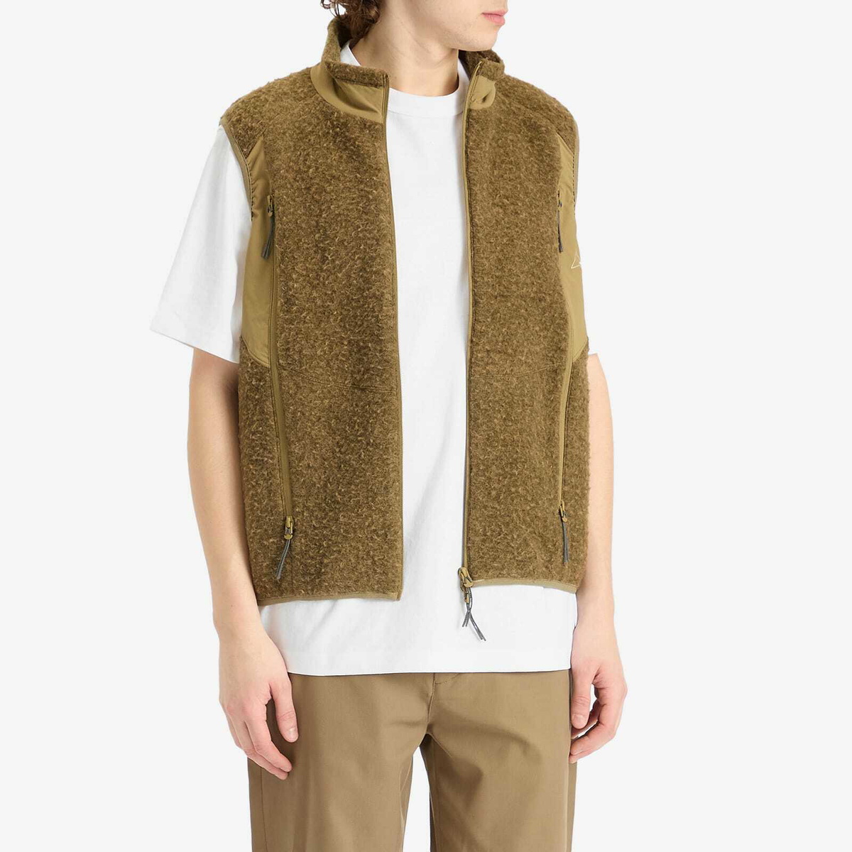 ROA Men's Polar Fleece Vest in Aloe