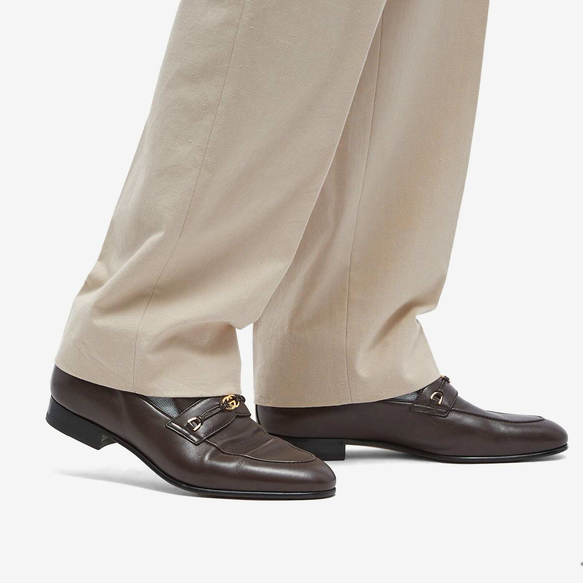 Gucci Men's Leather Loafer in Cocoa Gucci