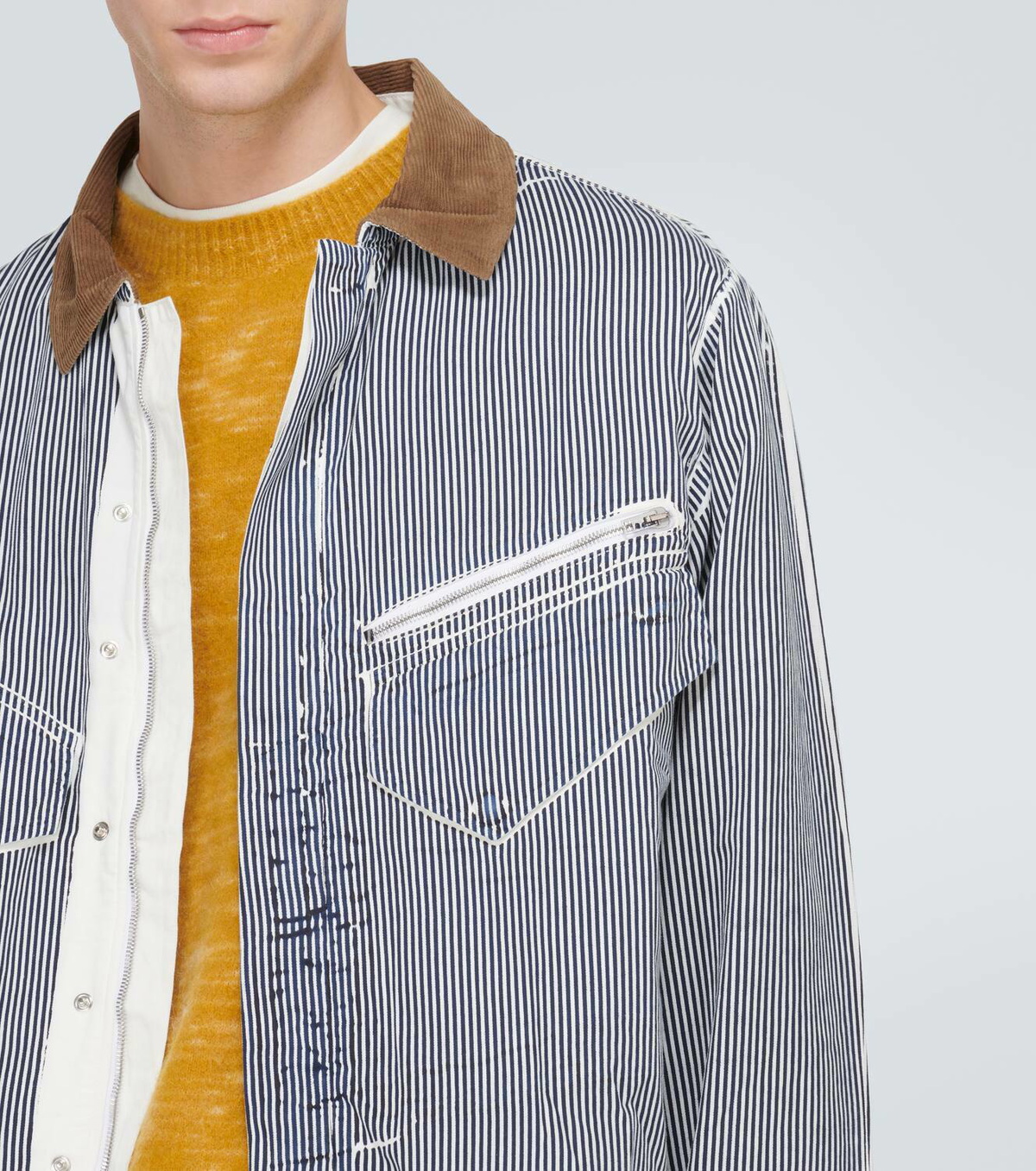 Ranra Galli striped cotton jacket