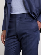Brioni - Straight-Leg Wool Trousers - Blue