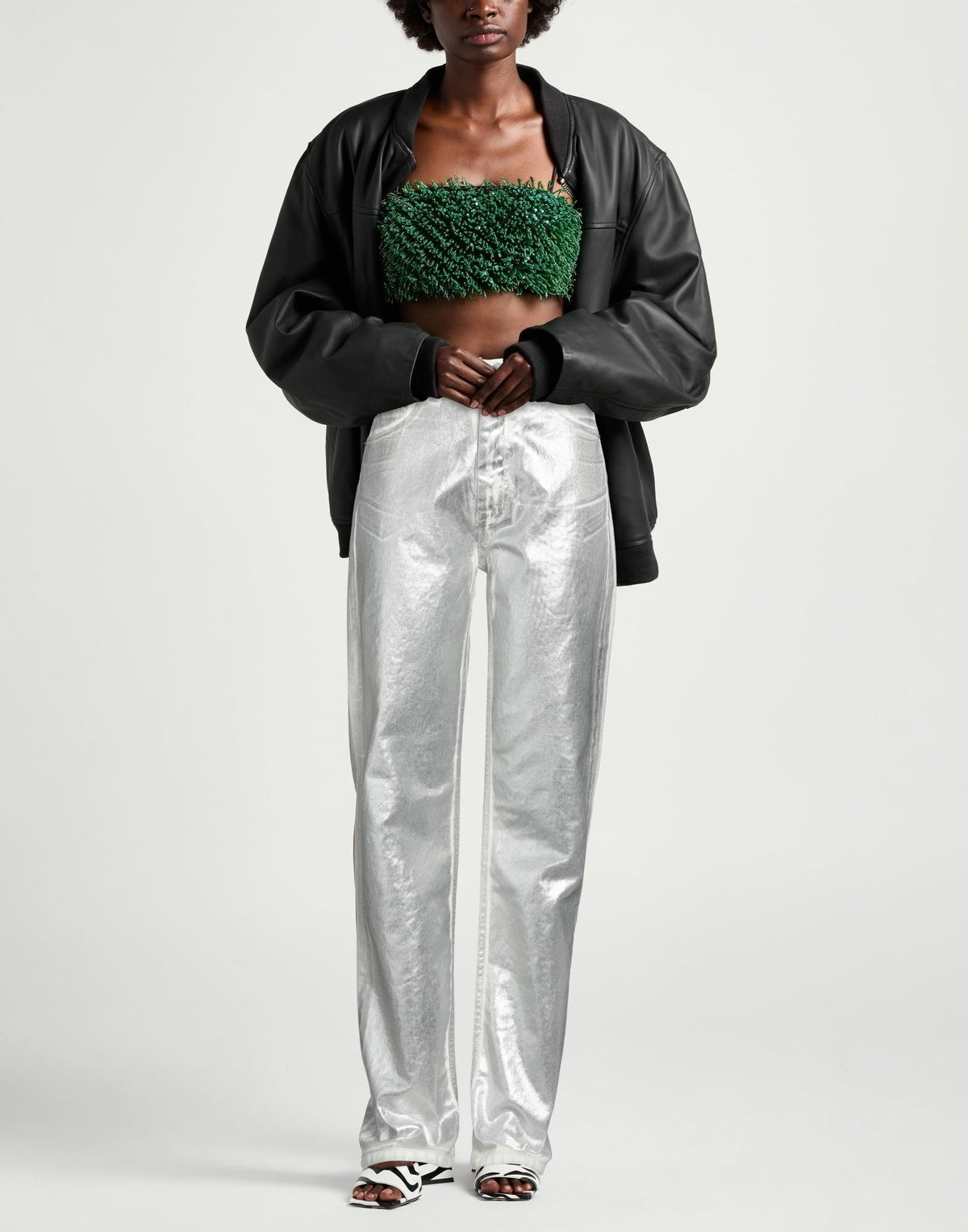 Rotate Birger Christensen Womens Jeans in Silver
