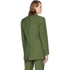 Tibi SSENSE Exclusive Green Eamon Long Blazer