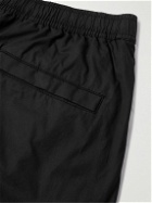 Stone Island - Tapered Logo-Appliquéd Stretch-Cotton Canvas Cargo Trousers - Black