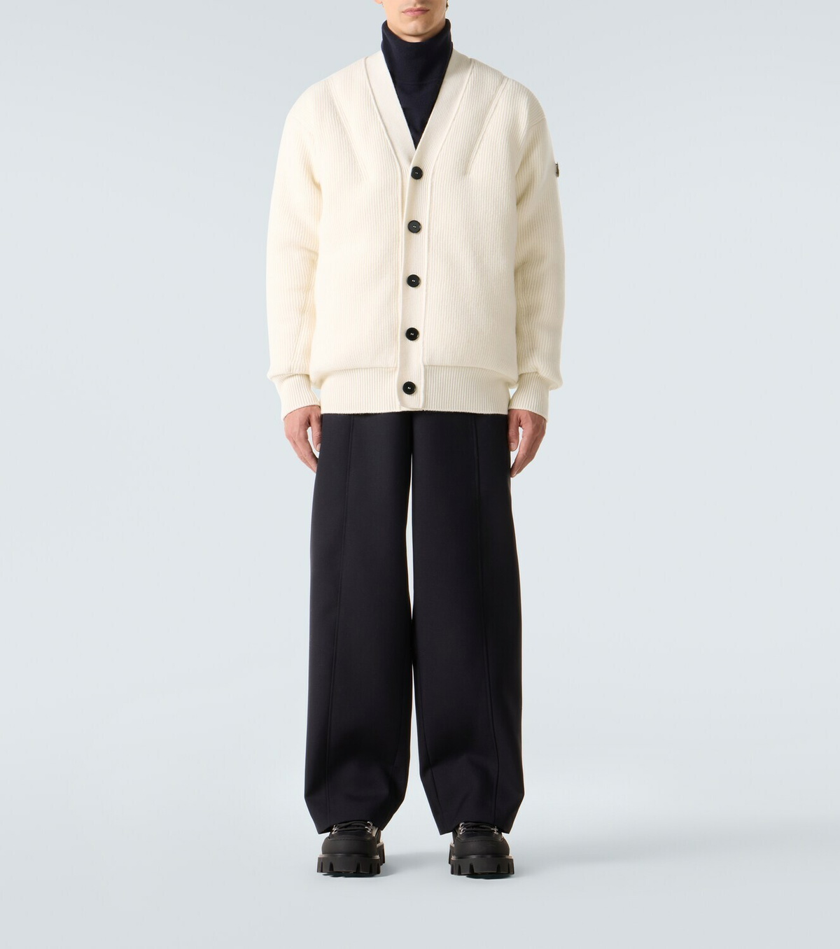 Moncler Genius x Jil Sander virgin wool down cardigan