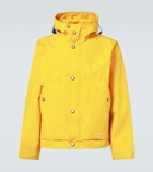 Stone Island Logo laminated cotton poplin raincoat