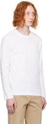 Comme des Garçons Shirt White Printed Long Sleeve T-Shirt