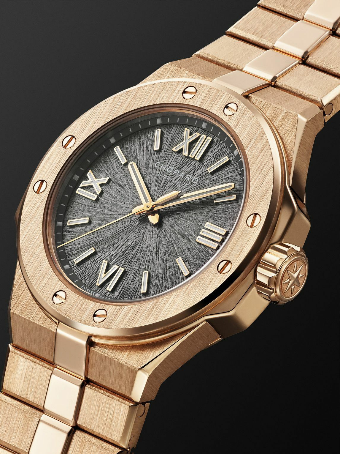 Alpine Eagle Small automatic 36mm 18-karat rose gold, stainless steel and  diamond watch