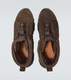 Zegna Triple Stitch suede high-top sneakers