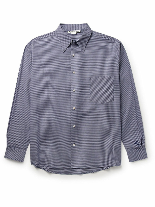 Photo: Acne Studios - Sandrok Checked Cotton-Poplin Shirt - Blue