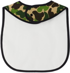 BAPE Baby Khaki & Green Shark Patch Bib