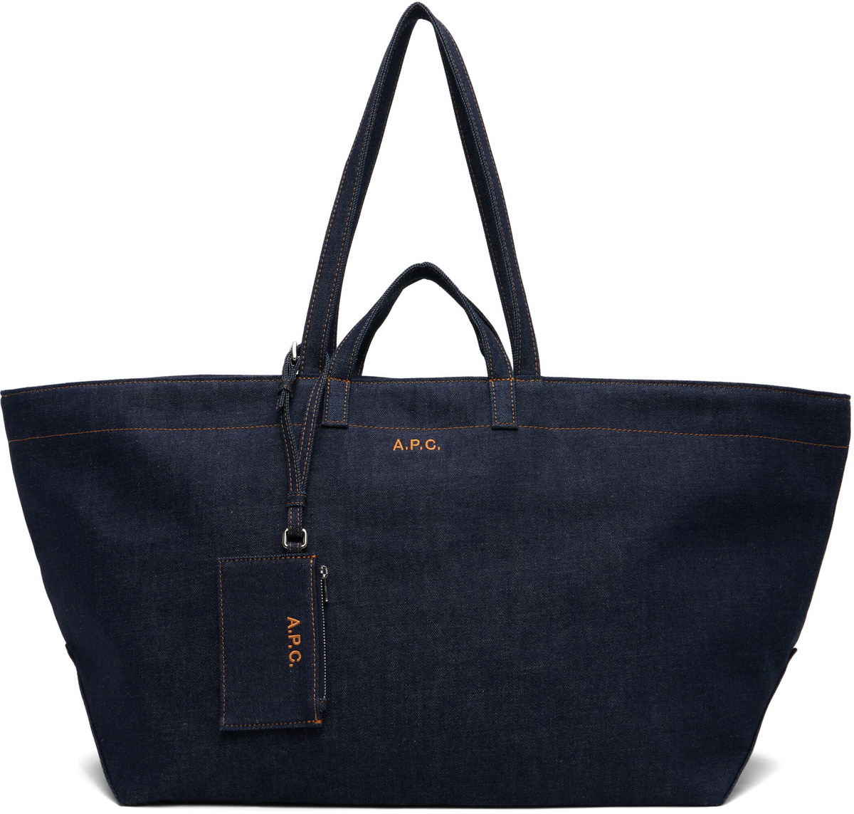 A.P.C. Blue Drummer Toile Tote