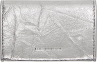 Dries Van Noten Silver Leather Envelope Card Holder