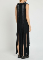 Simone Rocha Unbounded Ribbon Floral-jacquard Midi Dress Black