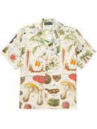 AMIRI - Camp-Collar Printed Silk-Twill Shirt - Neutrals