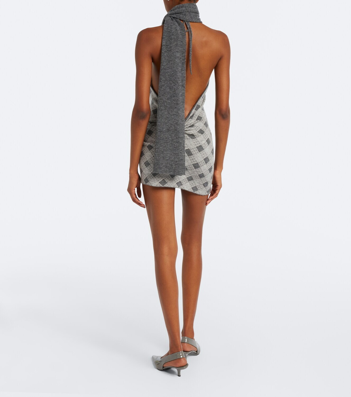 Aya Muse Axis wool-blend minidress