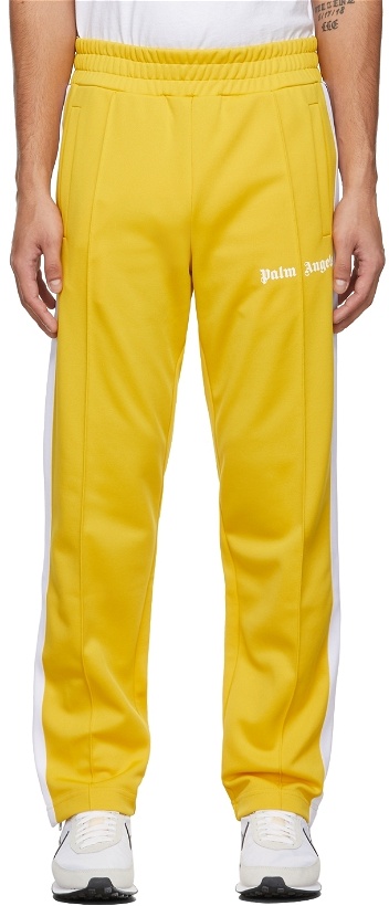 Photo: Palm Angels Yellow Classic Track Pants