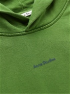 Acne Studios - Franklin Oversized Logo-Print Cotton-Jersey Hoodie - Green