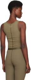 SKIMS Green Cotton Rib Tank Top