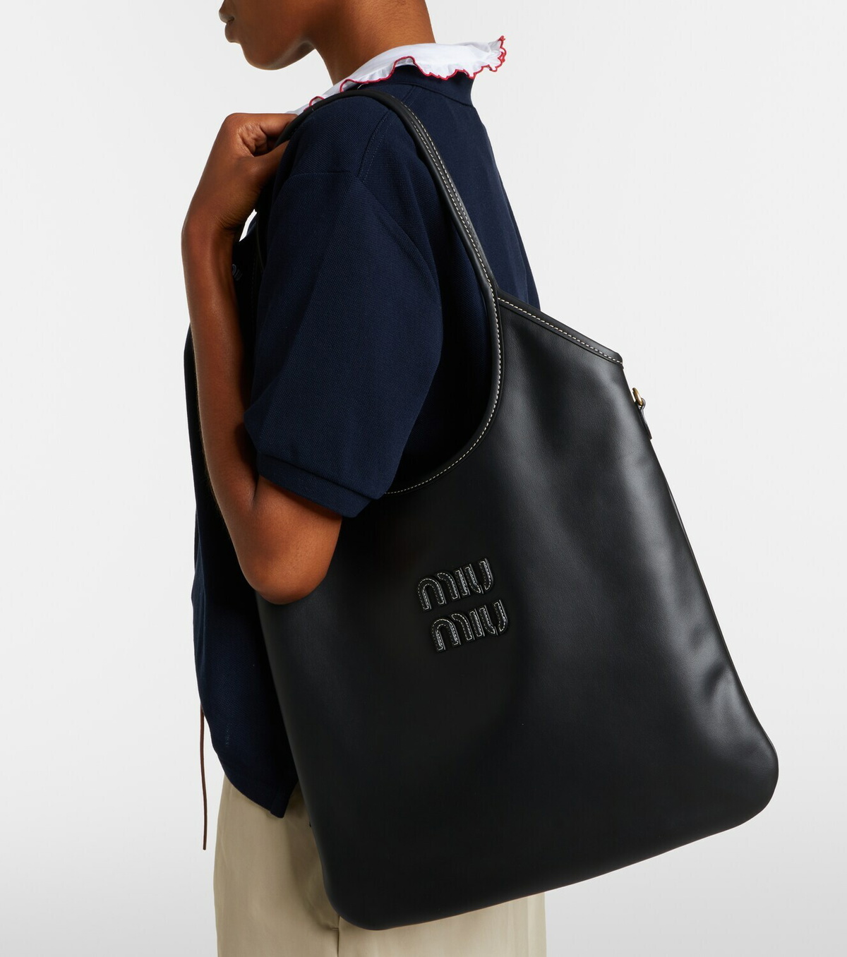 Miu Miu Ivy Medium leather shopper