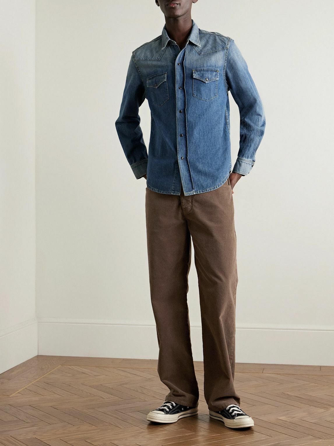 Nili Lotan - Billie Straight-Leg Cotton-Corduroy Trousers - Brown