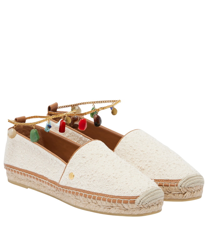 Photo: Stella McCartney Gaia embellished canvas espadrilles
