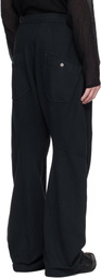Omar Afridi Navy Knee Darted Flare Sweatpants