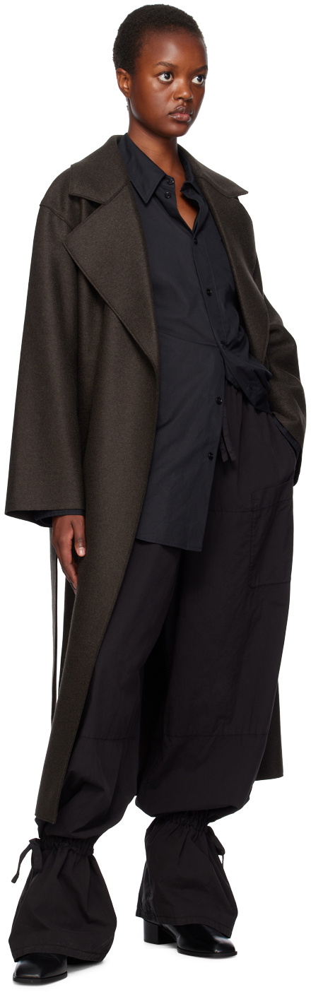 harris wharf london wool tie waist blanket coat