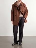 Kaptain Sunshine - Double-Breasted Brushed Wool-Felt Coat - Brown