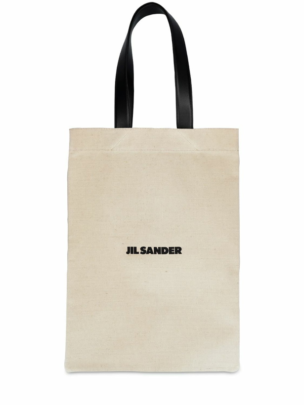 Photo: JIL SANDER - Linen & Canvas Logo Tote Bag