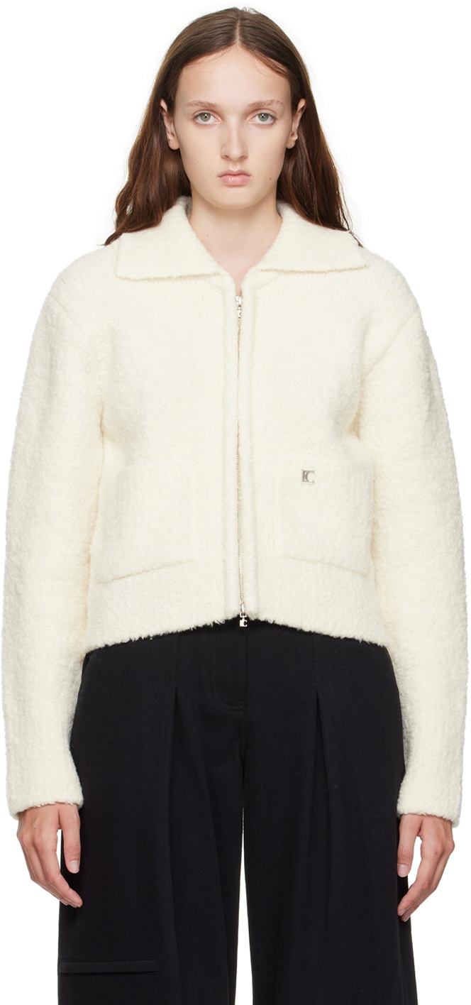 LOW CLASSIC Off-White Zip-Up Jacket Low Classic