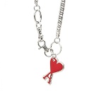 AMI Men's Small A Heart Keyring in Red