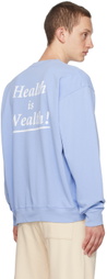 Sporty & Rich Blue 'Health Is Wealth' Sweatshirt