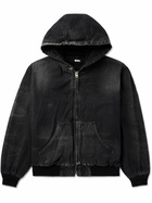 A.PRESSE - Cotton, Hemp and Silk-Blend Canvas Hooded Jacket - Black