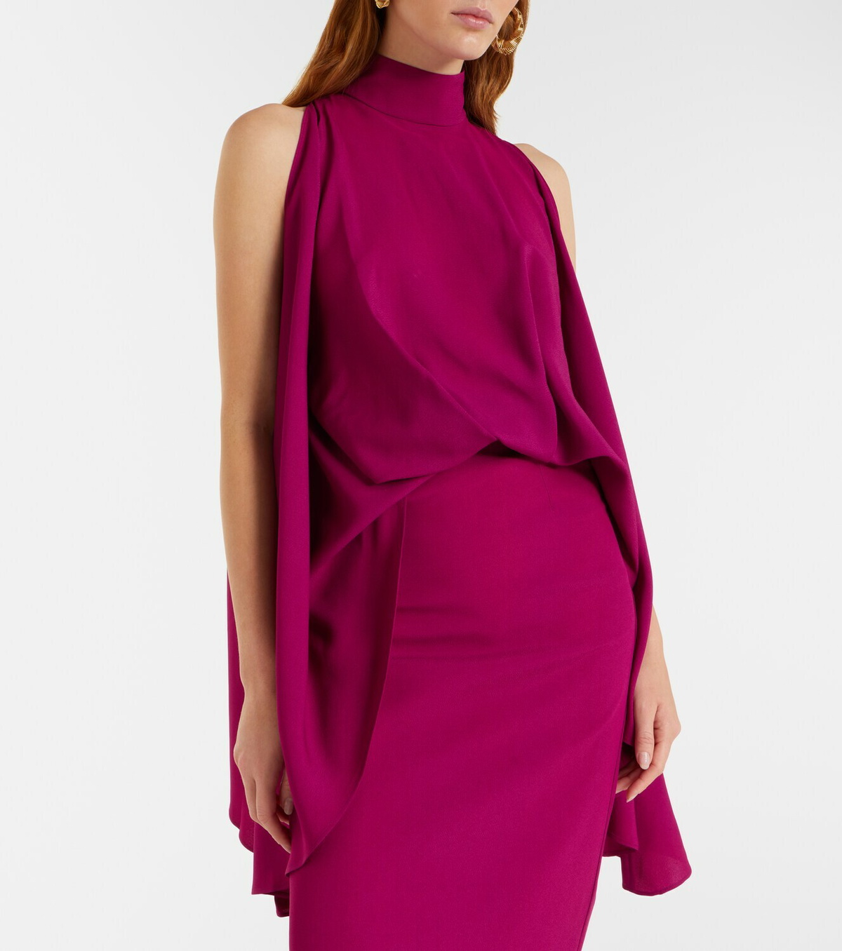 Taller Marmo Bacall draped crêpe gown