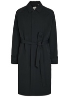 Calvin Klein Belted Nylon Trench Coat Black
