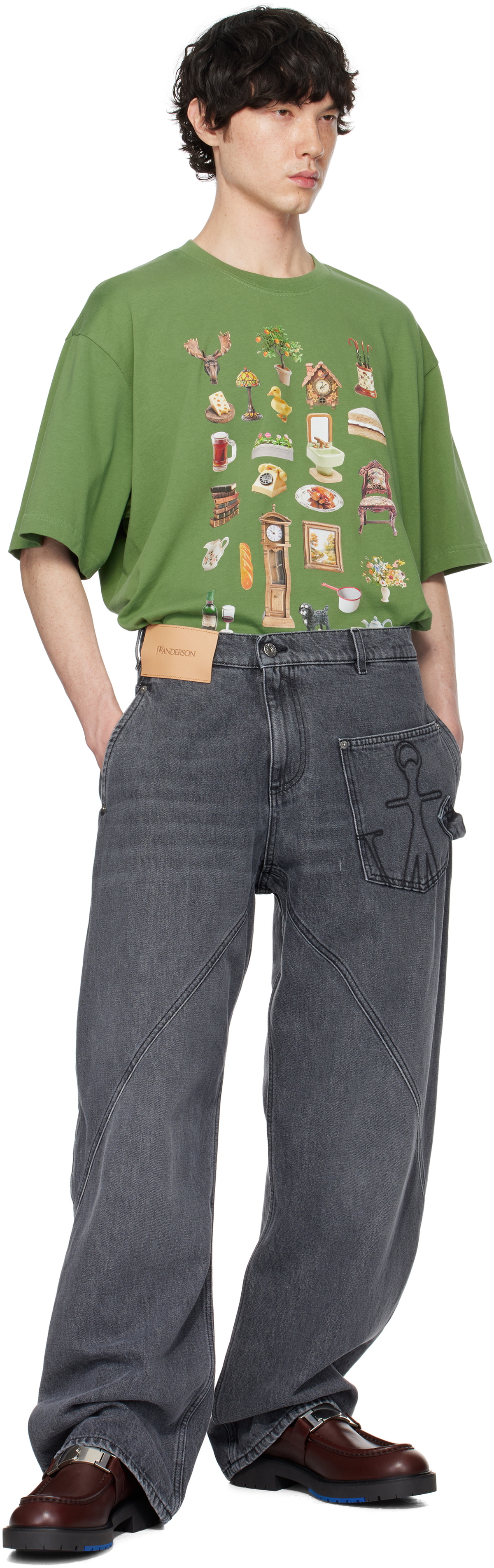 JW Anderson Gray Twisted Workwear Denim Jeans JW Anderson