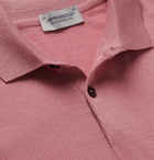 John Smedley - Payton Slim-Fit Wool and Cotton-Blend Polo Shirt - Pink