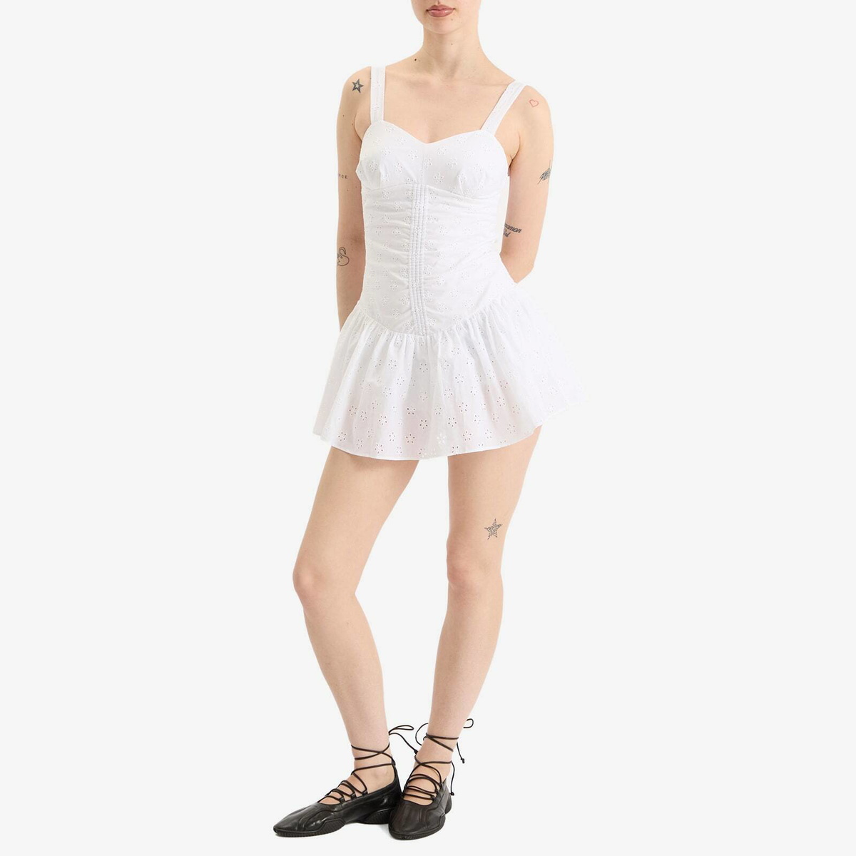 Peachy Den Women's Dylan Romper Dress in Daisy